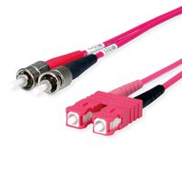 TELEGÄRTNER Câble adaptateur duplex 50/125 OM4, 2x ST, 1x SC dpx, violet, 1 m