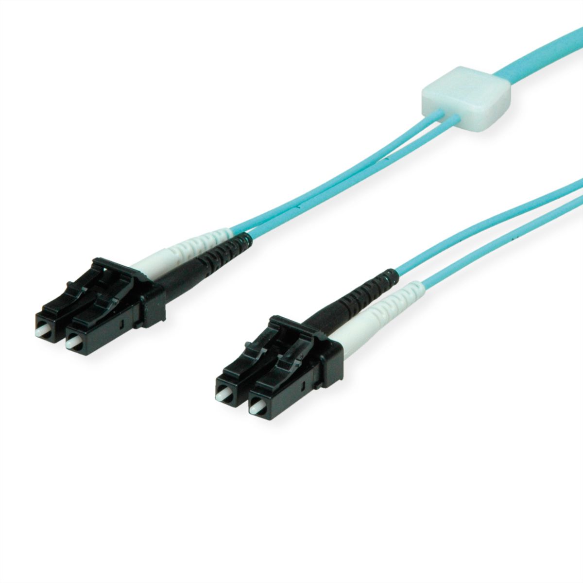 EasyLan Câble FO duplex 50/125µm OM3, LC/LC, turquoise, 1 m