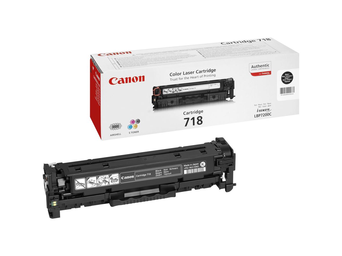 Canon CRG-718 Bk Original Noir 1 pièce(s)