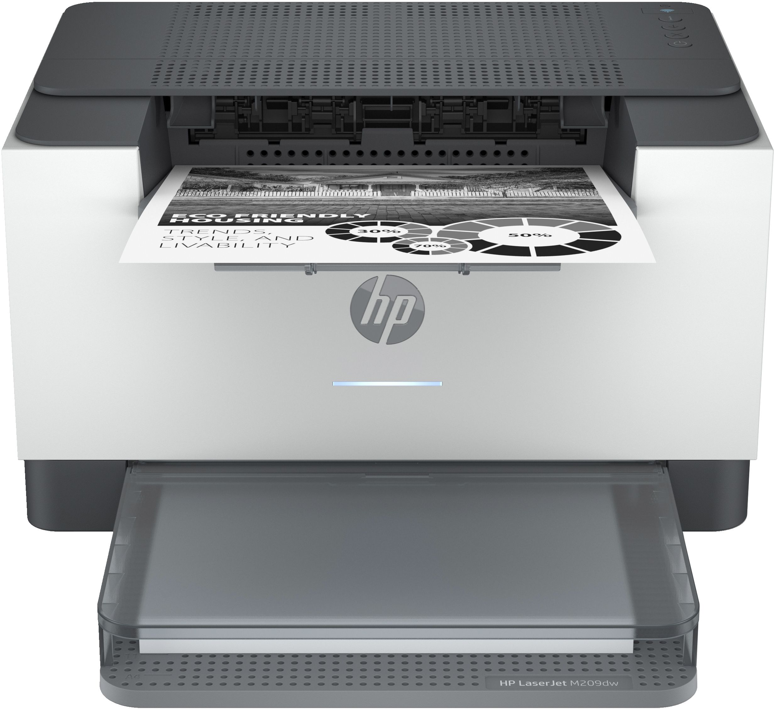 HP LaserJet Imprimante M209dw, Noir et blanc, Imprimante pour Maison et Bureau à domicile, Imprimer, Impression recto-verso, Taille compacte; Éco-énergétique; Wi-Fi double fréquence