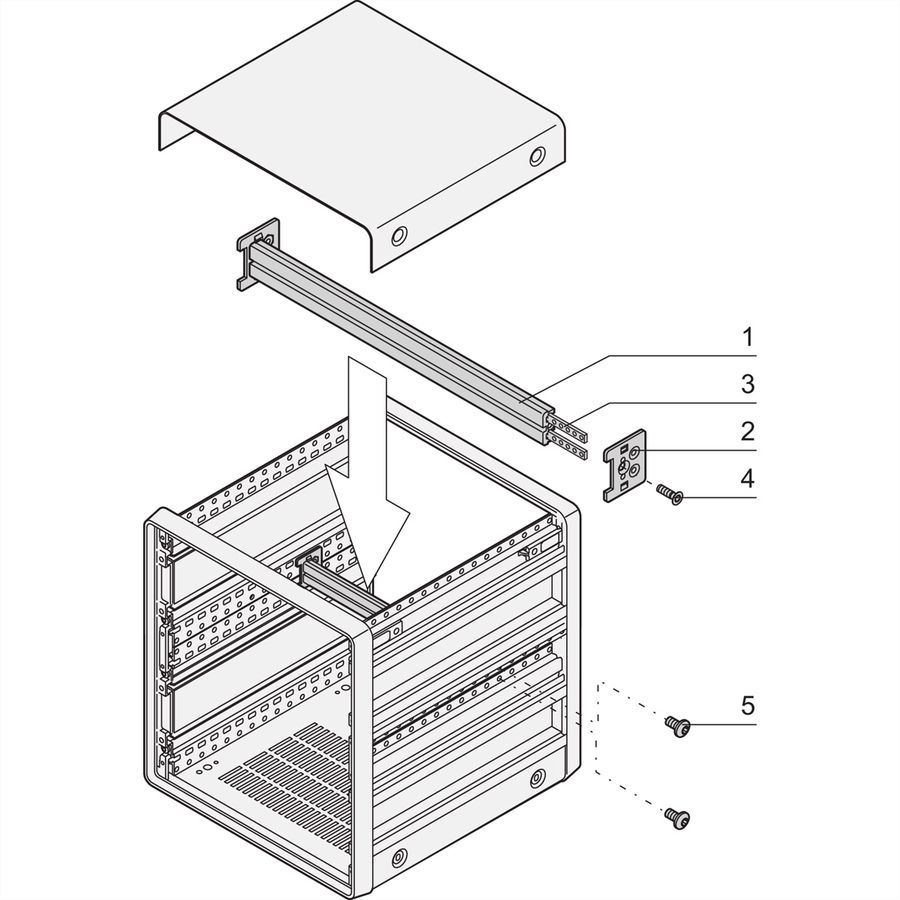 SCHROFF PropacPRO Centre de rail horizontal Type ST-C, 84 CV