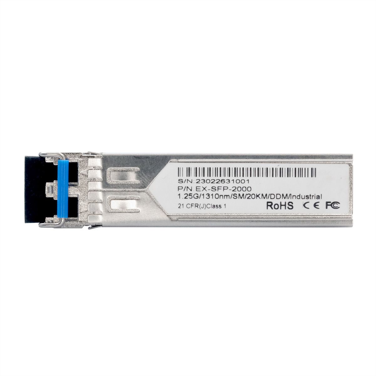EXSYS EX-SFP-2000 SFP Transceiver, LC, Duplex, Singlemode, 20km, -40°C à +85°C