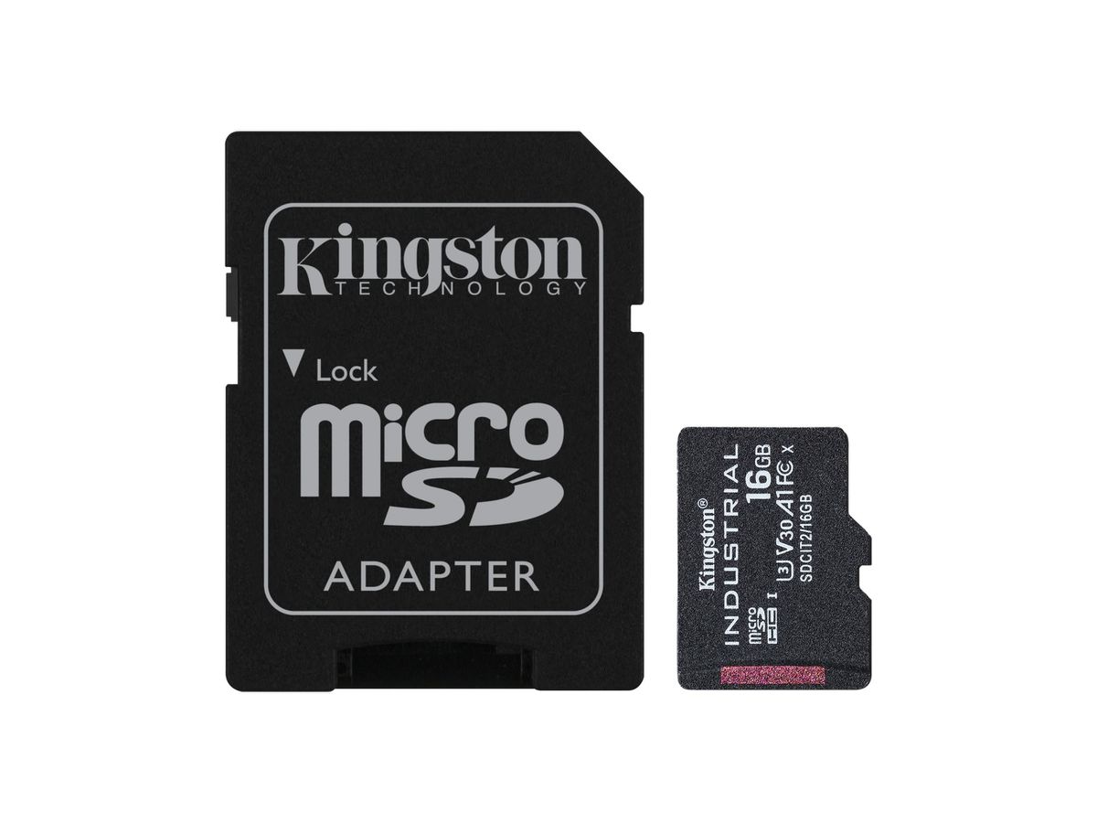 Kingston Technology Industrial mémoire flash 16 Go MicroSDHC UHS-I Classe 10