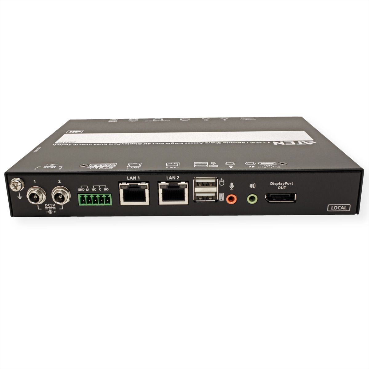 ATEN CN9950 1 Commutateur KVM DisplayPort 4K à un port sur IP accès de partage local/distant