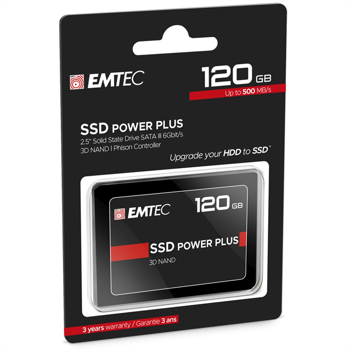 EMTEC SSD interne X150 120GB, SSD Power Plus, 2.5, SATA III 6GB/s - SECOMP  France