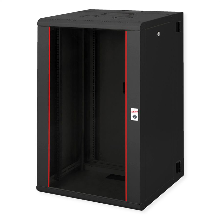 ROLINE 19" Boîtier mural Pro 20U, 600x600 LxP pivotant en 2 parties noir