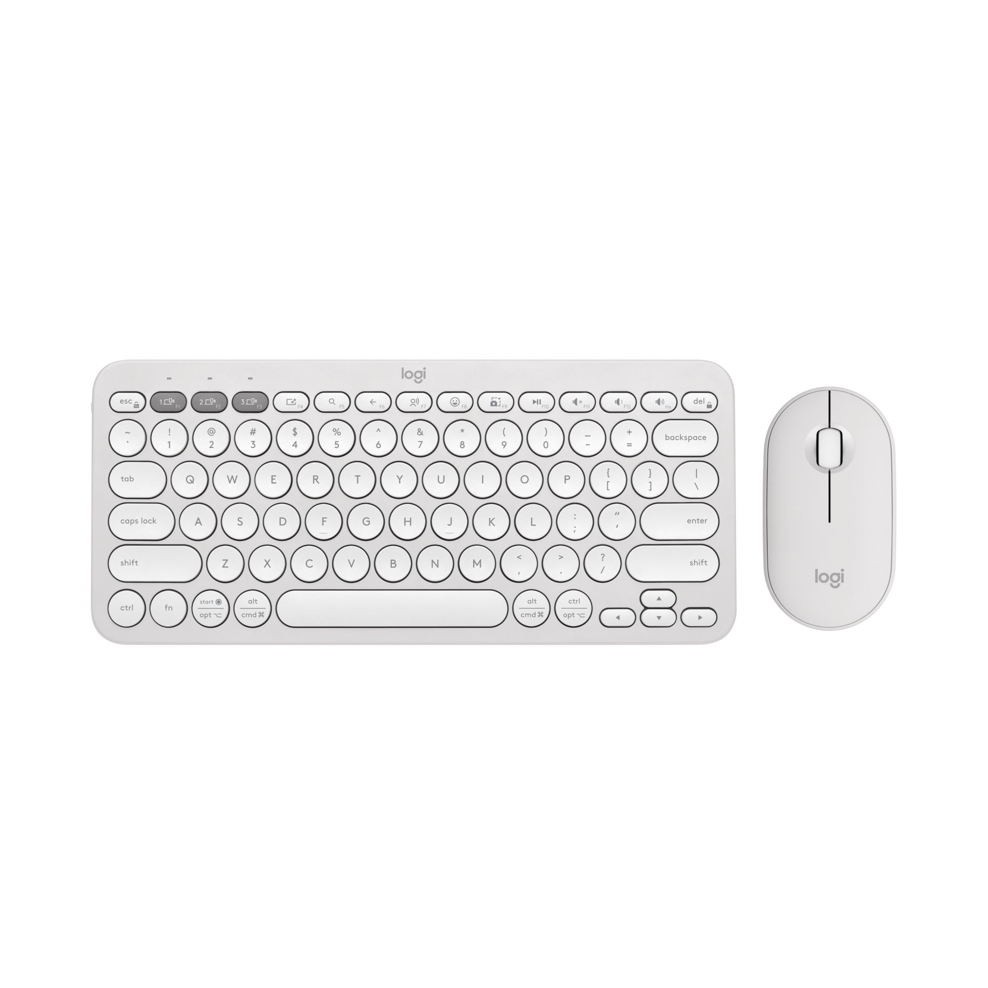 Logitech Pebble 2 Combo clavier Souris incluse Universel RF sans fil + Bluetooth AZERTY Français Blanc