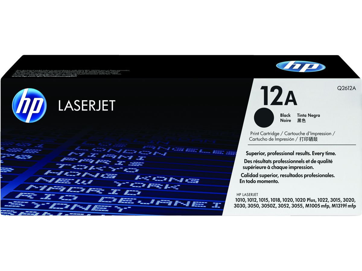 HP 12A toner LaserJet noir authentique