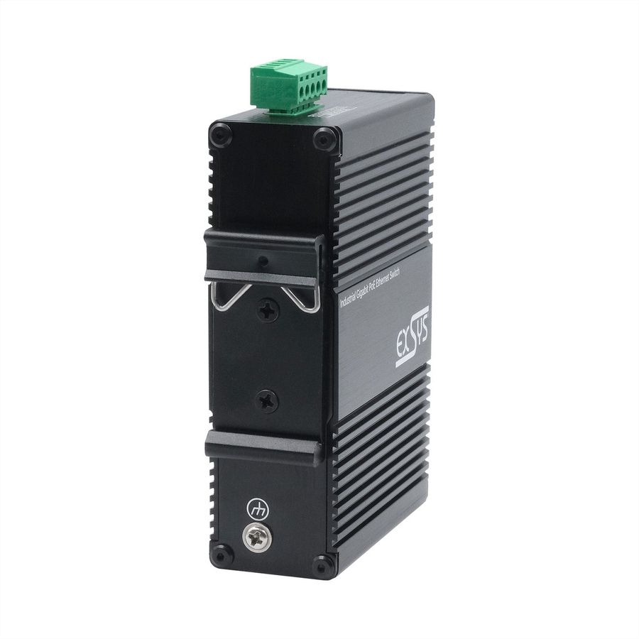 EXSYS EX-62030MPoE-SFP Mini Switch Gigabit SFP PoE+ industriel 5+1 ports, géré par le Web