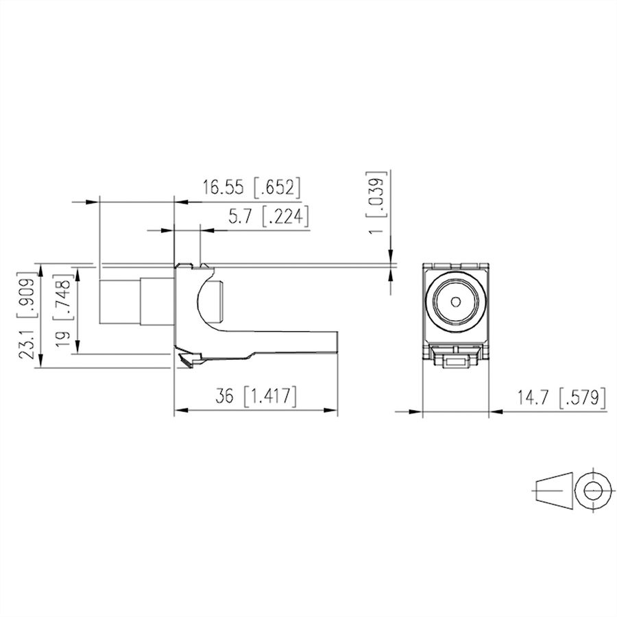 METZ CONNECT COAX modul connecteur mâle IEC / femelle F