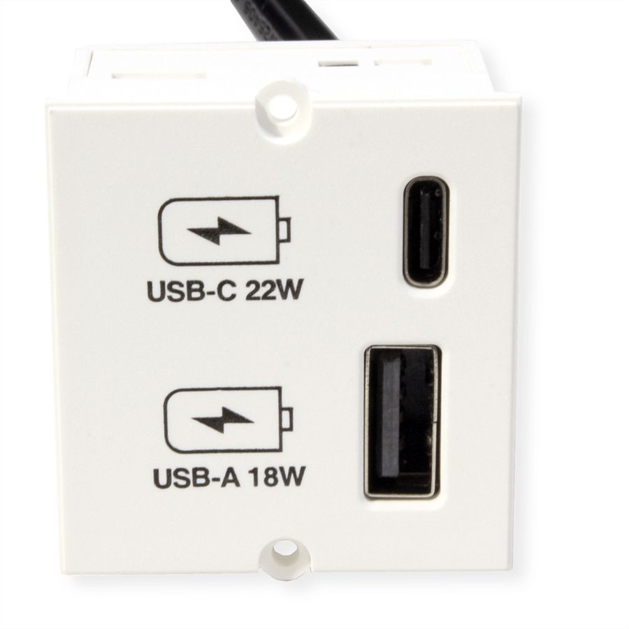 BACHMANN USB A/C 22Watt Charger CM blanc, blanc