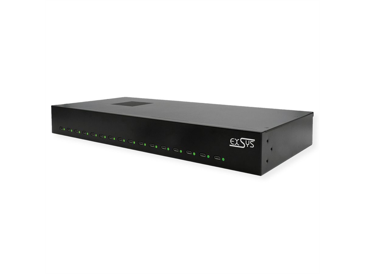 EXSYS EX-11016 Station de charge 16 ports USB-C haute puissance 480W