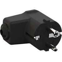 BACHMANN Connecteur coudé à monter noir