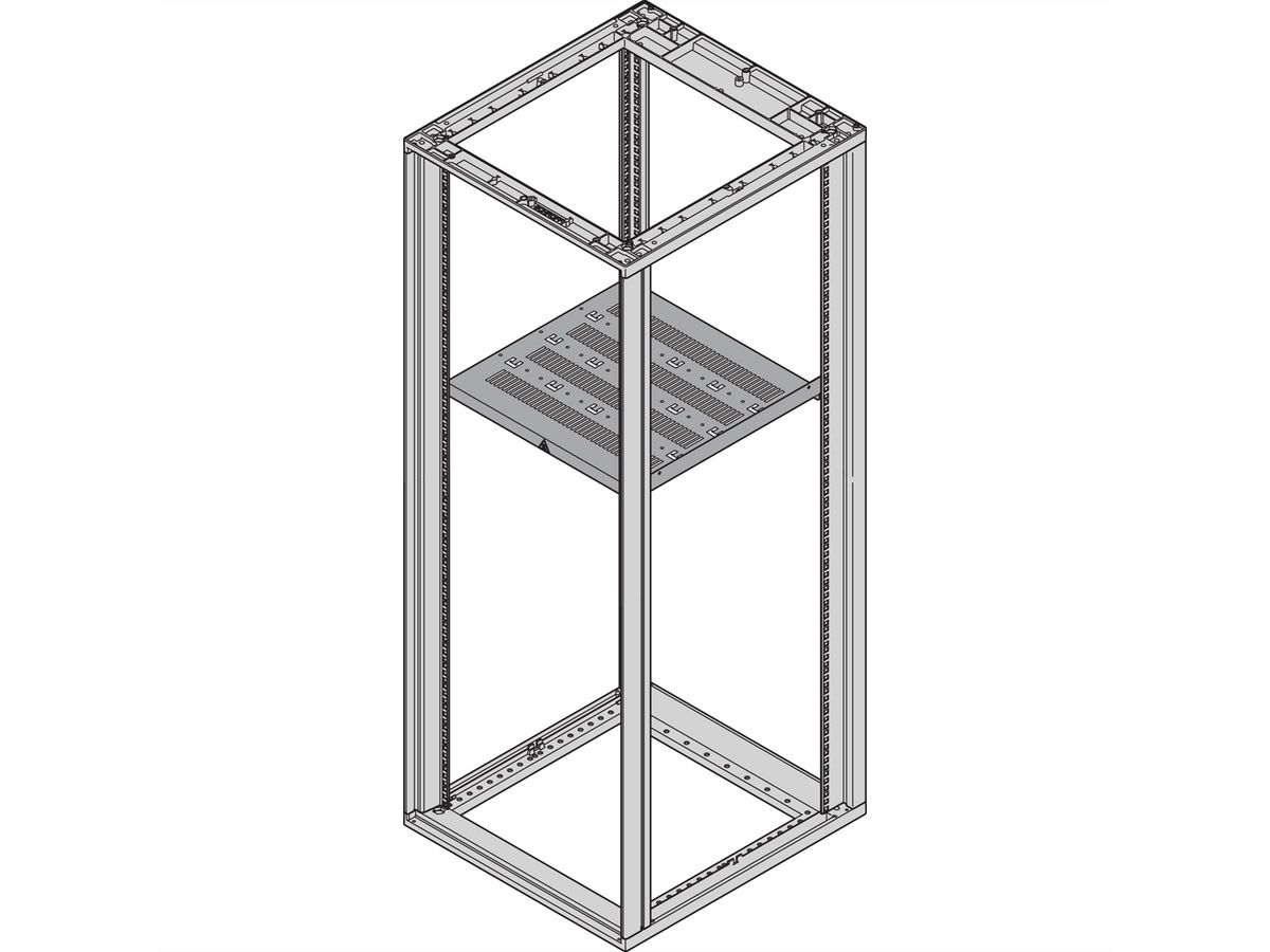 SCHROFF Novastar 19" étagère, fixe, 1 U 600W 500D