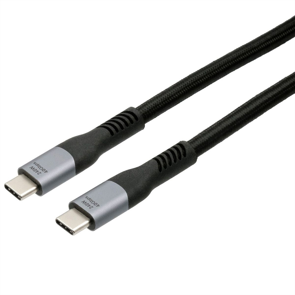 EXSYS EX-K1598-1.0 Câble USB 4.0 Connecteur USB-C, 5 A, 8K UHD-2, 40Gbit/s, 240W , noir, 1 m