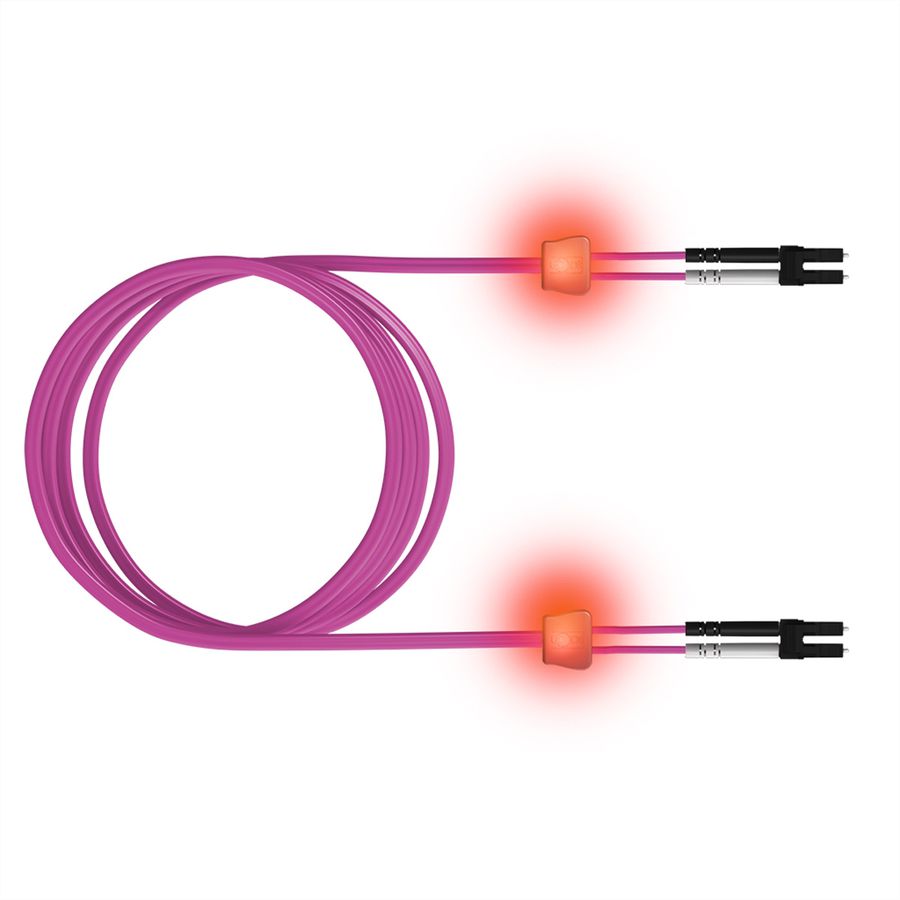 EasyLan Câble FO duplex 50/125µm OM4, LC/LC, violet, 1 m
