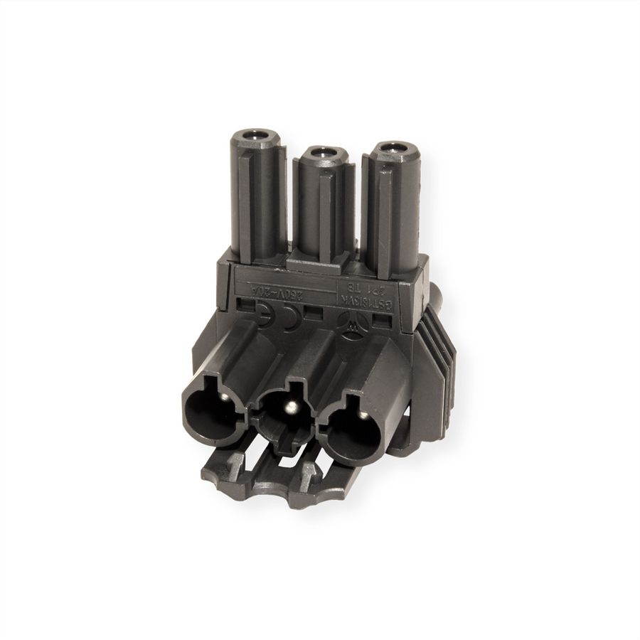 BACHMANN Bloc de distribution WIELAND GST18 1xIn/2xOut avec pattes de blocage, noir