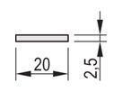 SCHROFF Face avant, plate, non blindée, découpe Sub-D, 3 U, 4 HP, 1 x 15 broches, 2,5 mm, alu, face avant anodisée, face arrière conductrice