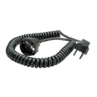 BACHMANN Câble prolongateur spirale 2P+T allemand, 230V/16A, noir, 4 m
