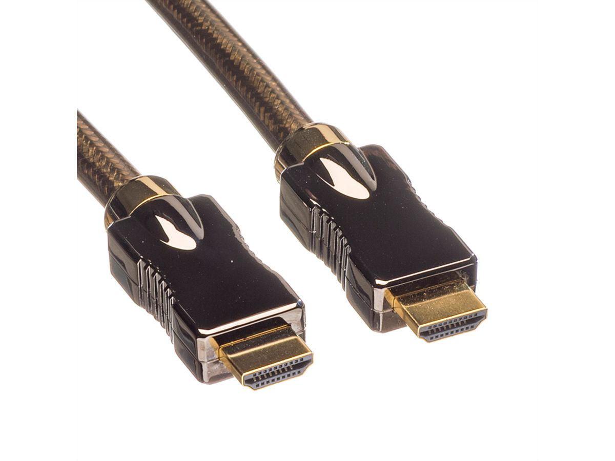 ROLINE Câble HDMI Ultra HD avec Ethernet, 4K, M/M, noir, 3 m