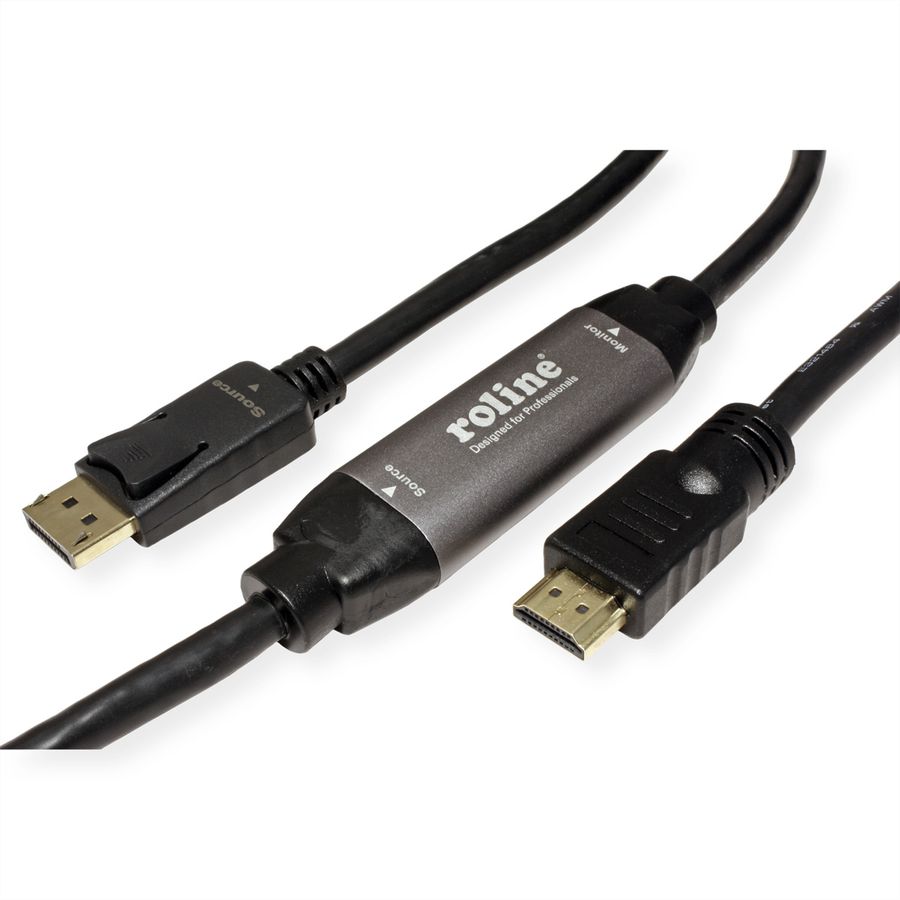 ROLINE Câble DisplayPort DP - UHDTV, M/M, noir, 7,5 m