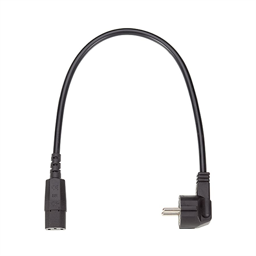 BACHMANN Câble d'alimentation droit, noir, 1,0 m, noir, 2 m