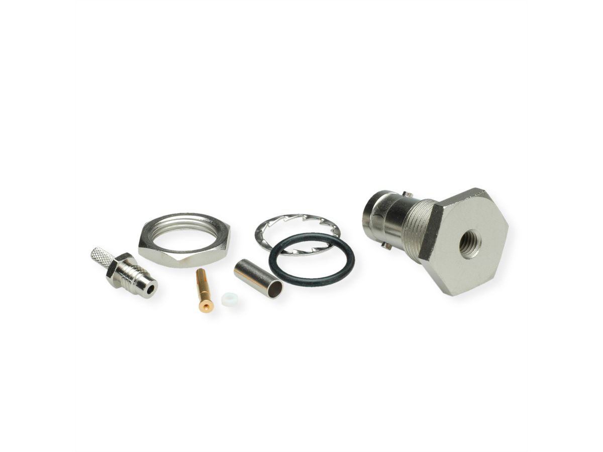 TELEGÄRTNER Prise d'installation de câble BNC 75 Ohm, pour sertissage RG179