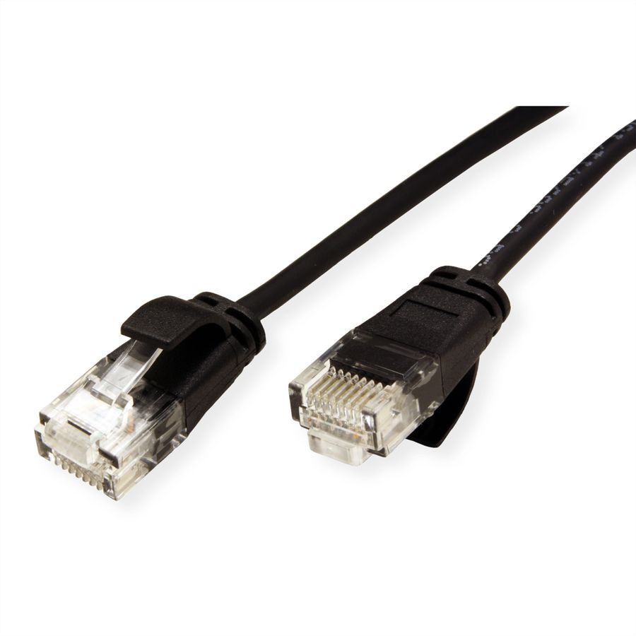 ROLINE Cordon Data Center UTP Cat.6A (Classe EA), LSOH, slim, noir, 2 m