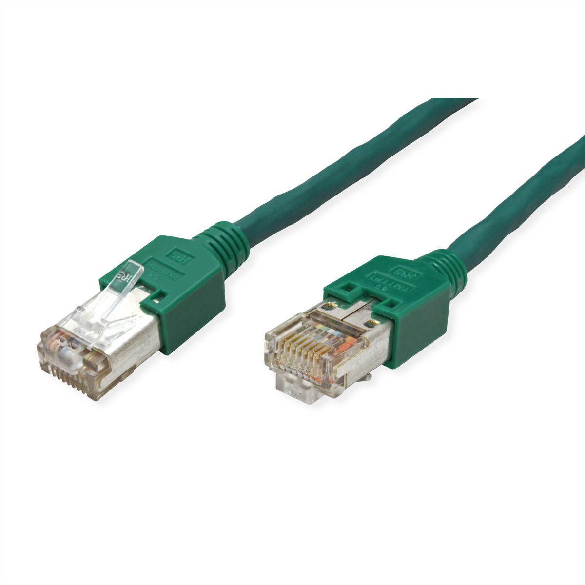 Cordon DÄTWYLER Cat.5e (Classe D) S/UTP, CU 5502 flex PVC, Hirose TM11, vert, 20 m