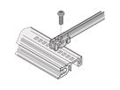 Accessoire pour rail de guidage SCHROFF, renforcé, PC, 160 mm, largeur de rainure 2 mm, rouge