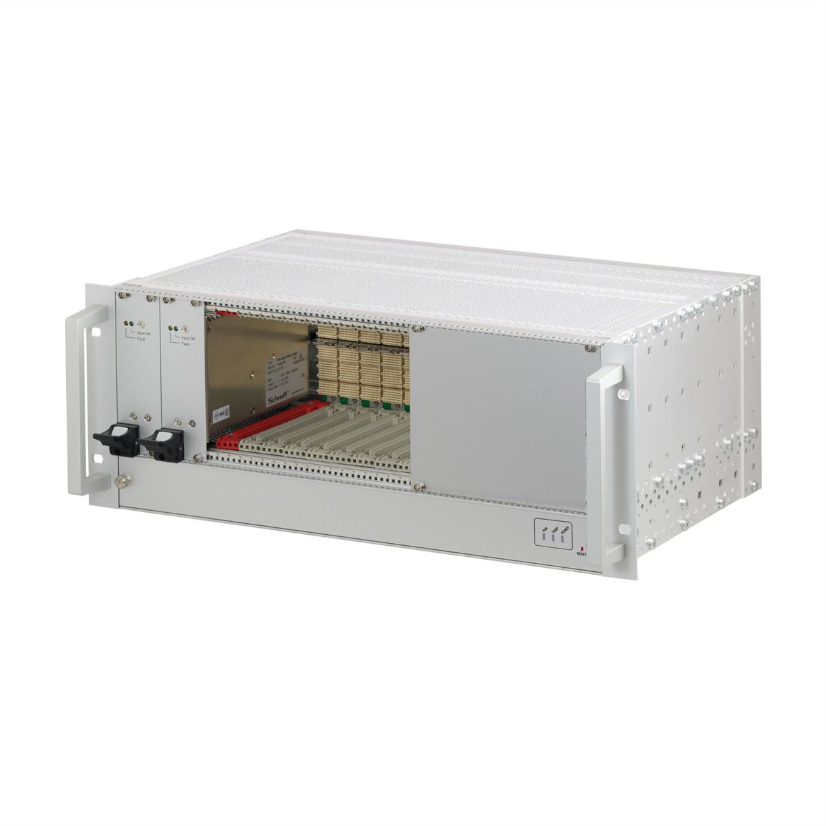 SCHROFF CPCI Serial System avec PSU enfichable, 4 U, 9 slots, avec rear I/O
