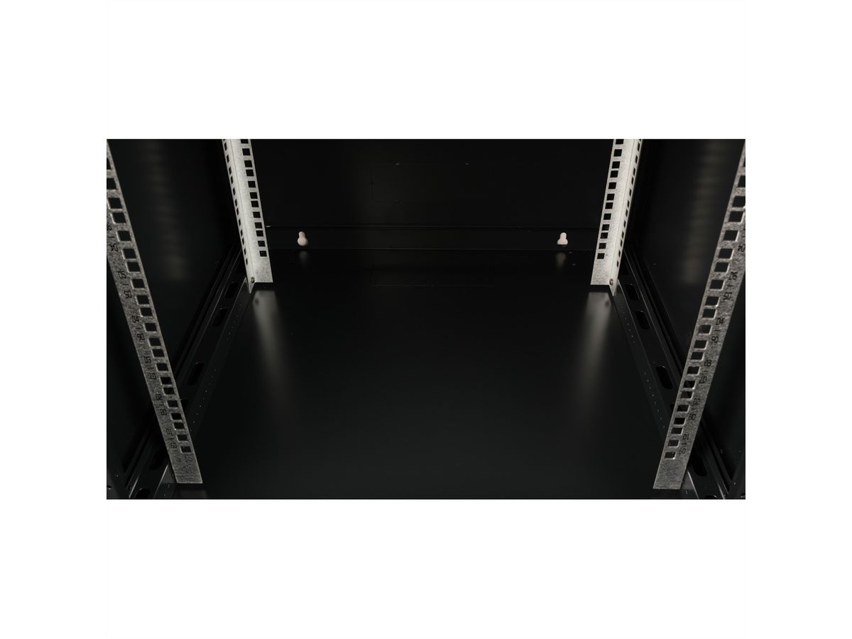 VALUE Boîtier mural 19 pouces 9U, 600 x 600 mm, noir, kit à assembler