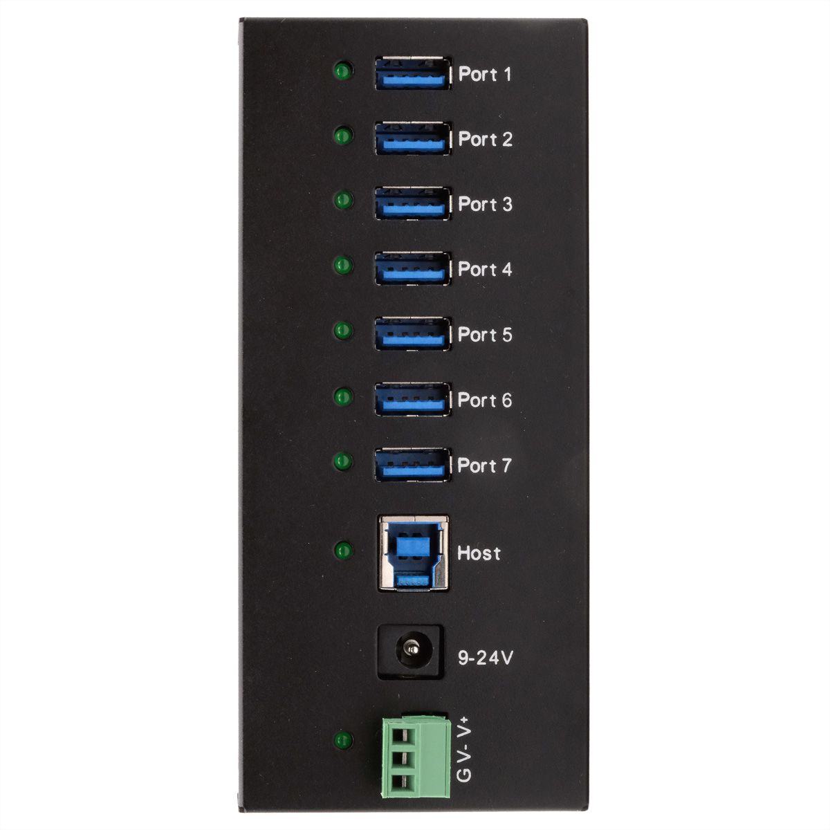 EXSYS EX-11247HMS HUB 7 ports USB 3.2 Gen 1 Din-Rail Kit et mur VIA VL813 Chipset