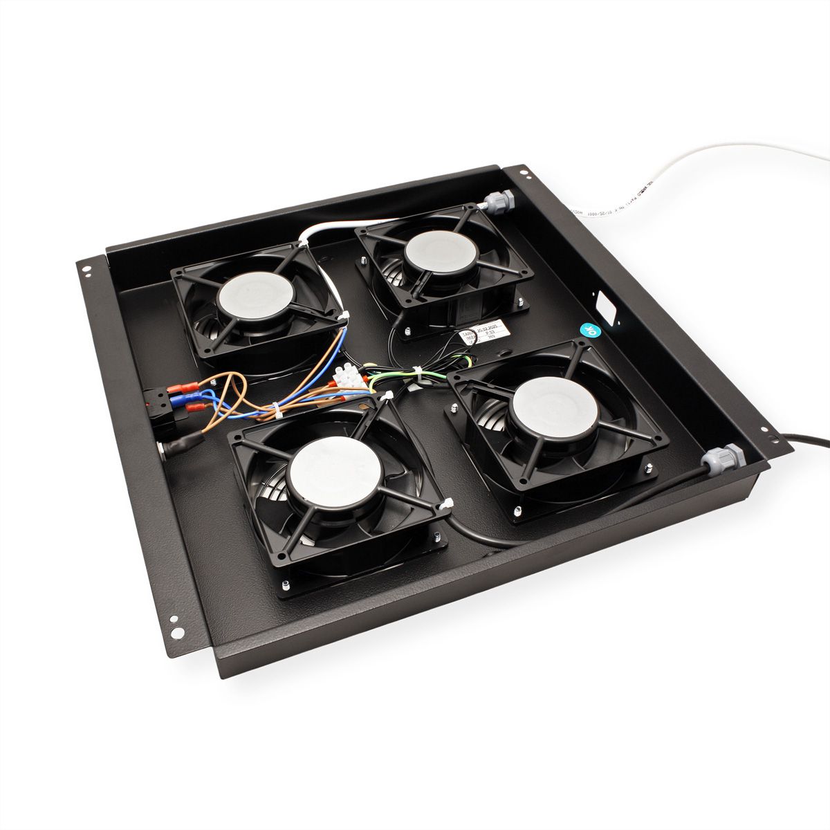 ROLINE Unité de ventilation 4 ventilateurs, thermostat, noir