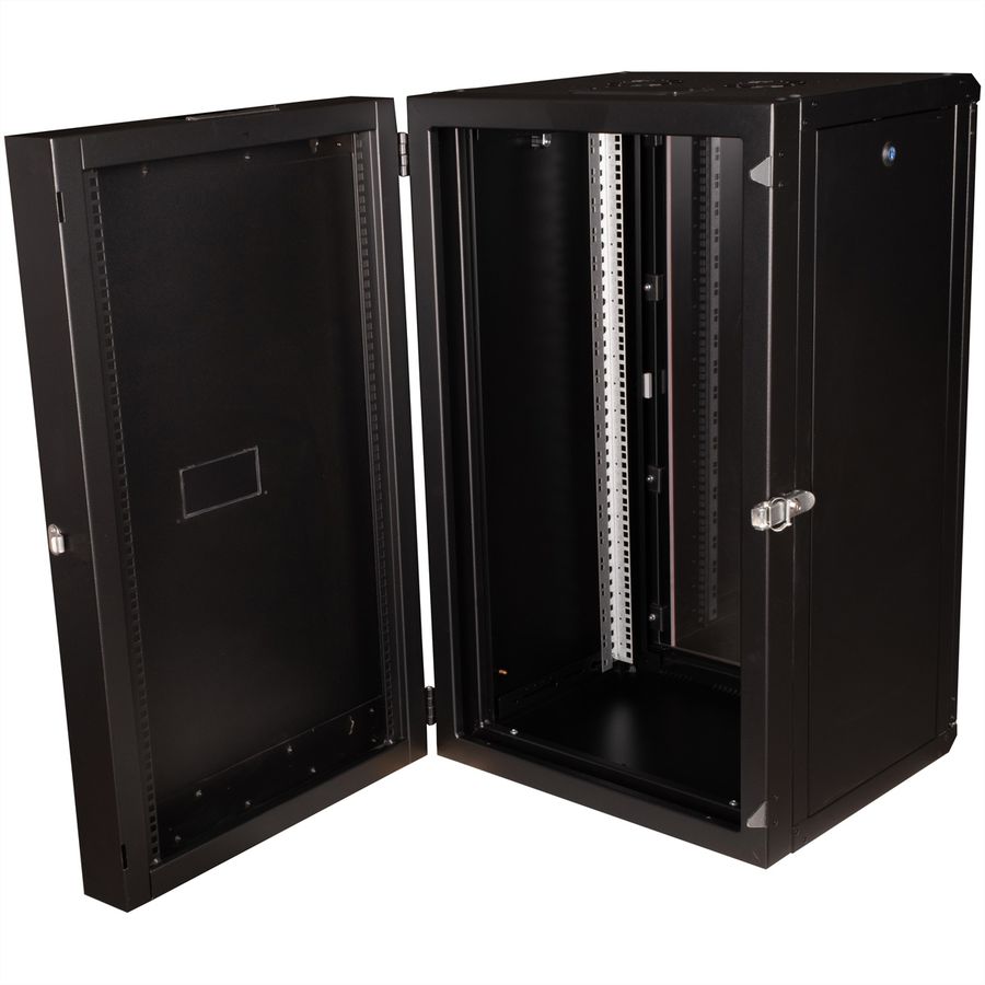 ROLINE 19" Boîtier mural Pro 20U, 600x600 LxP pivotant en 2 parties noir