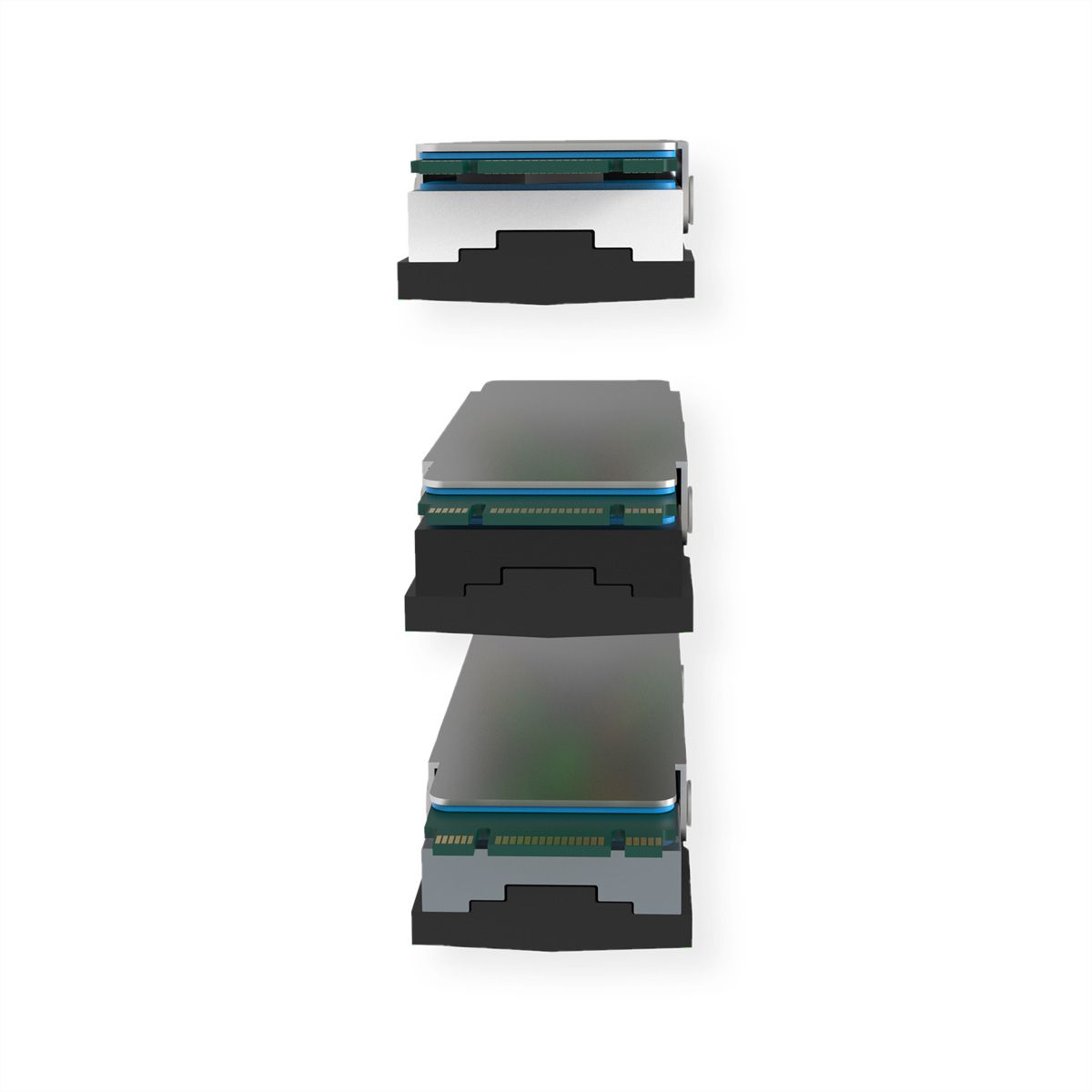 Xilence M2SSD.B.ARGB Radiateur M.2 2280 SSD PCIe NVMe/SATA, 3PIN ARGB 5V, passif