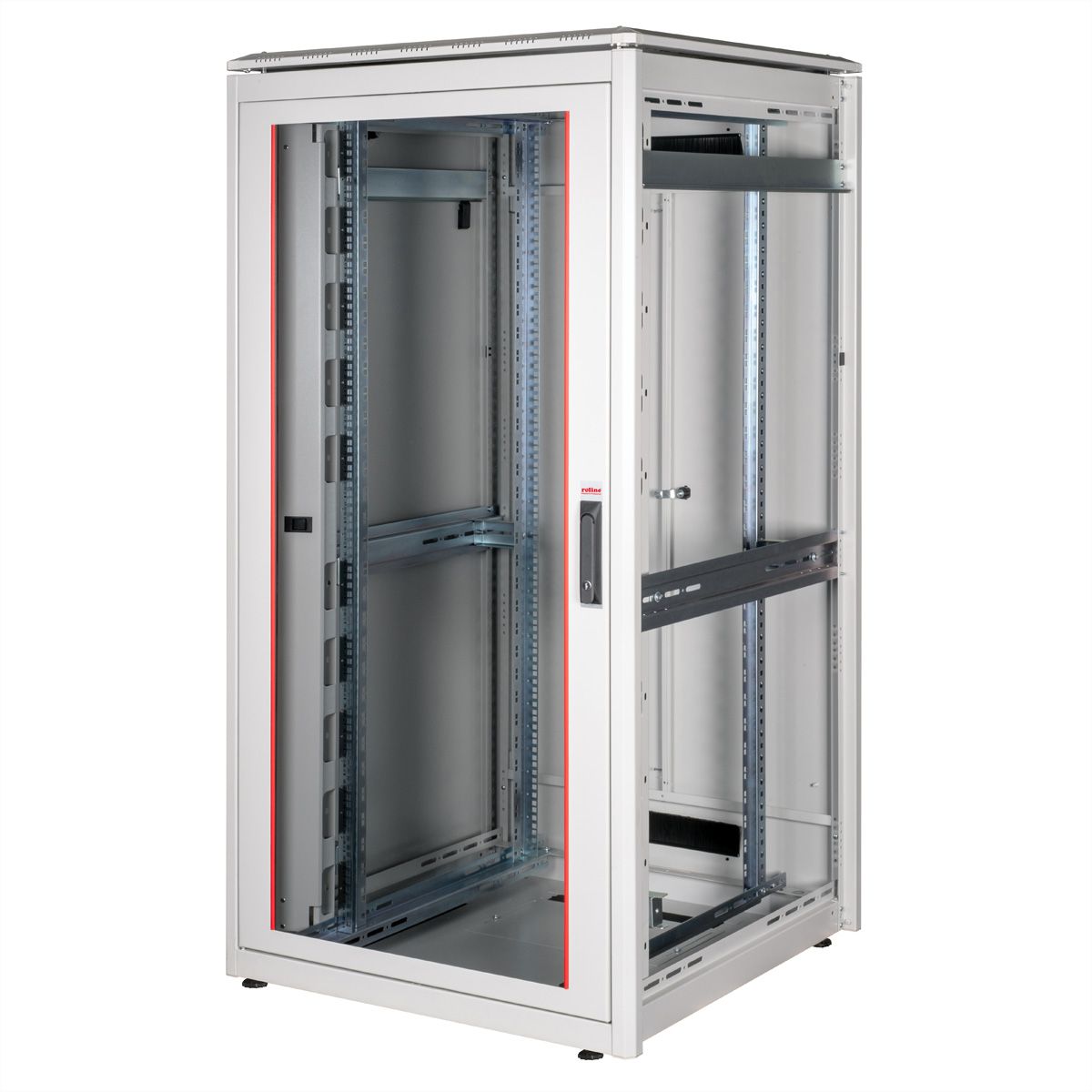 ROLINE 19" Baie réseau Pro 32U, 800x800 LxP Porte verre gris