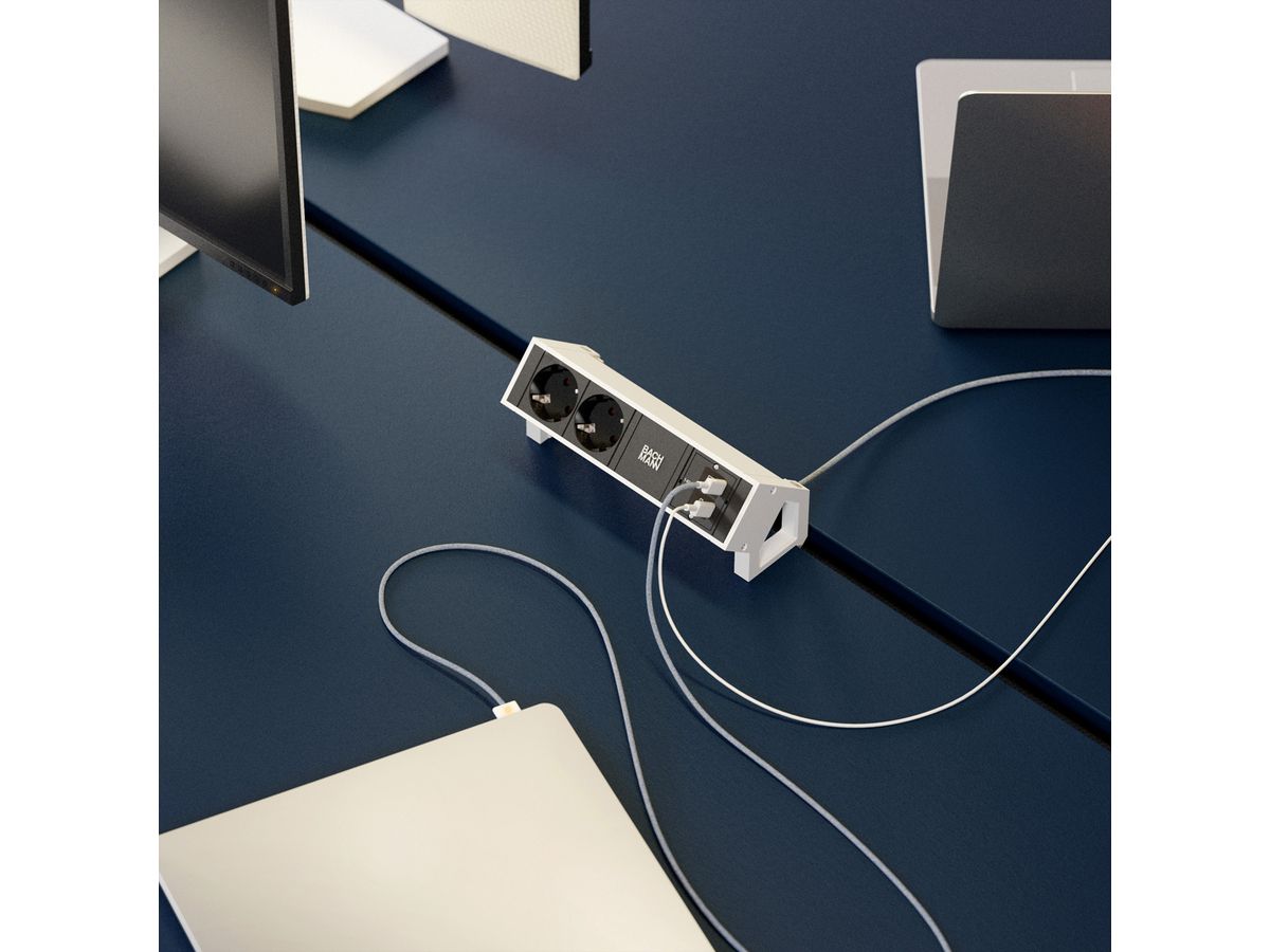 BACHMANN Module Custom USB Chargeur C/C/C, avec adaptateur secteur