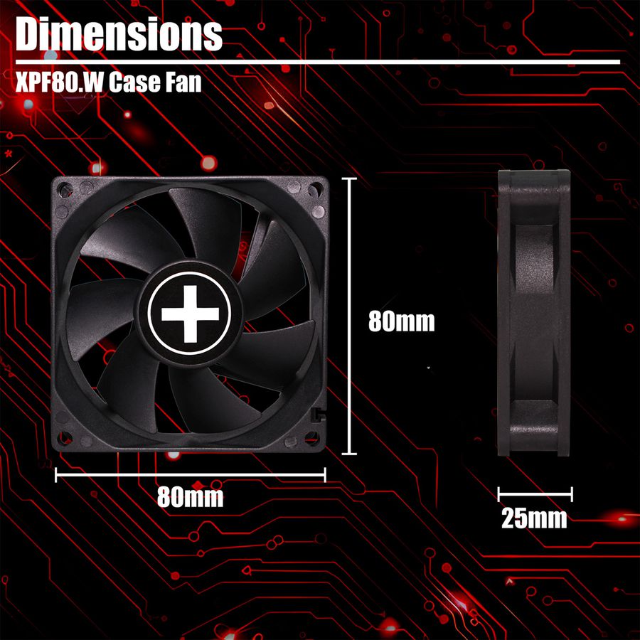 Xilence XPF80.W Ventilateur de boîtier 80mm, 3PIN, White Box