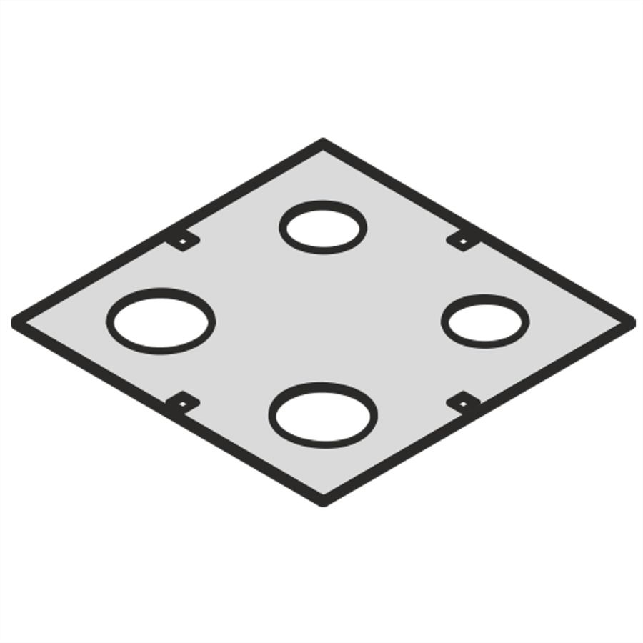 Plaque de passage de câbles pour boîtier LAN SCHROFF pour système de boîtier modulaire