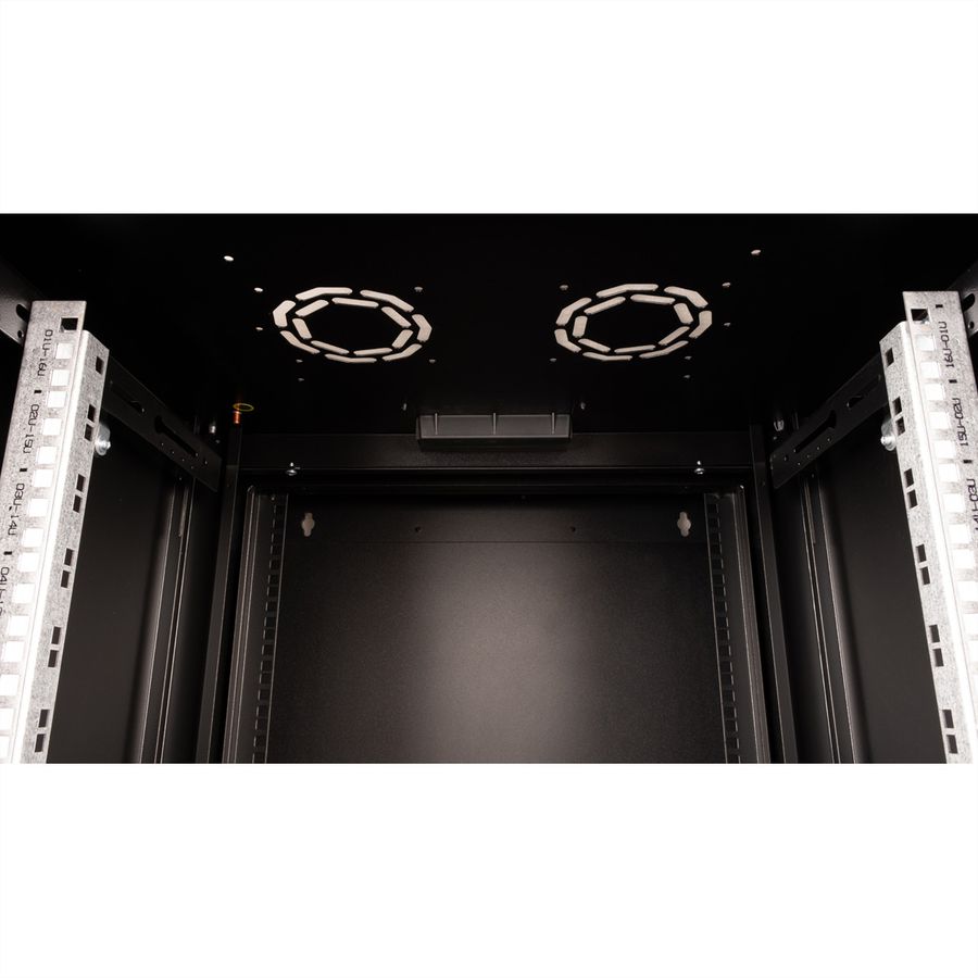 ROLINE 19" Boîtier mural Pro 16U, 600x600 LxP pivotant en 2 parties noir