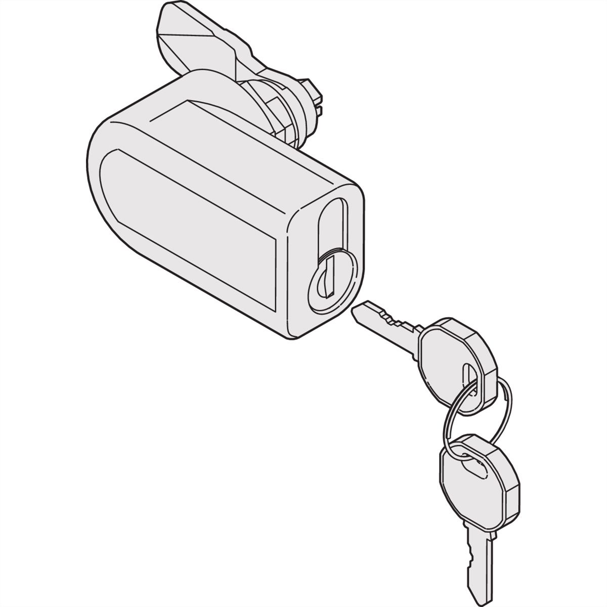 SCHROFF Aisle Containment Lock pour porte coulissante manuelle