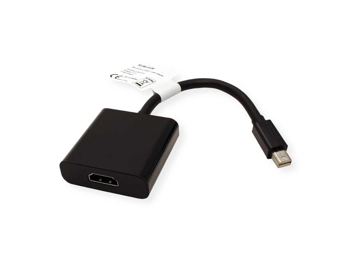 VALUE Adaptateur Mini DisplayPort-HDMI, MiniDP M - HDMI F