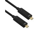 ROLINE Câble USB 3.2 Gen 2, AOC, C-C, M/M, 10Gbit/s, 4K60Hz, PD (Power Delivery) 60W, noir, 15 m