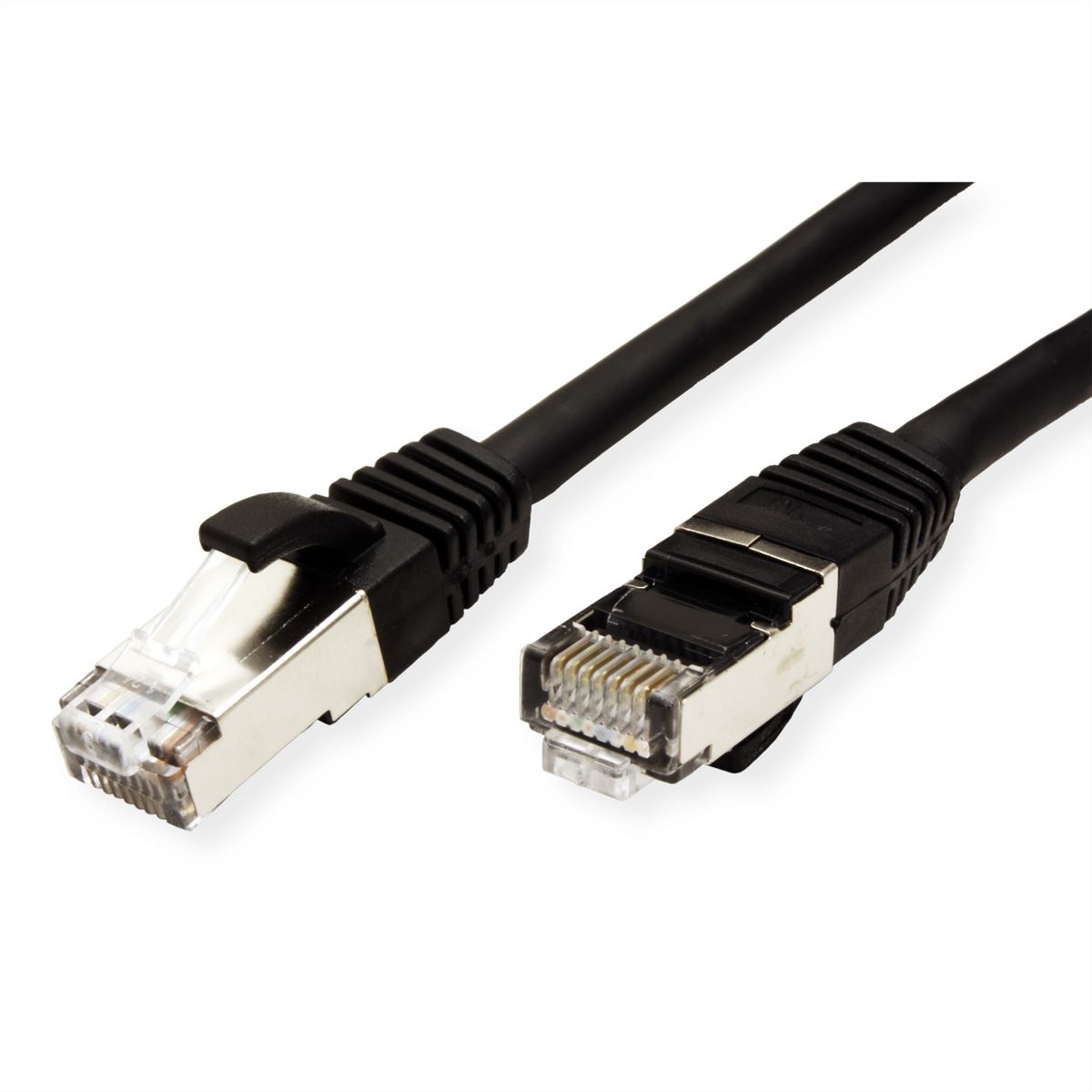 Cordon VALUE Cat.6 (Classe E) S/FTP LSOH, noir, 2 m