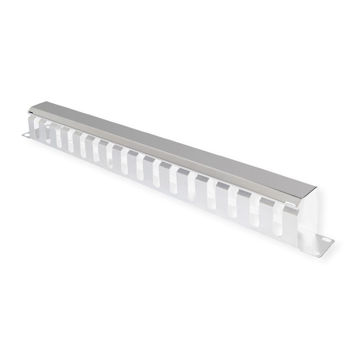 VALUE Plaque 19", 1 UH avec canal de rangement 40 x 40 mm, gris