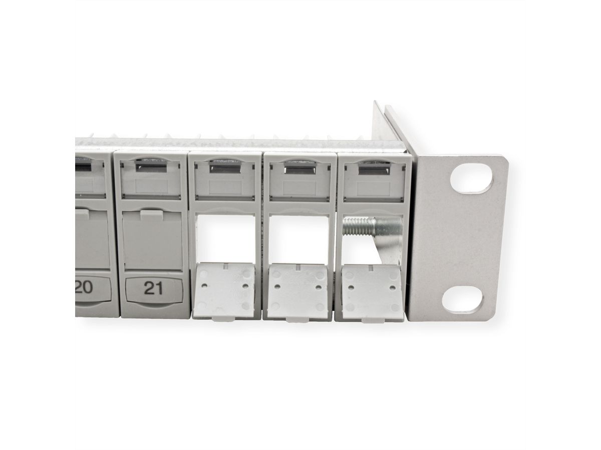 METZ CONNECT Panneau 19" 1UH vide pour 24 modules E-DAT ou Cat.6A