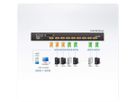 ATEN CL5708M Commutateur KVM VGA LCD 43cm à un seul rail PS/2-USB 8 ports, FR-Layout