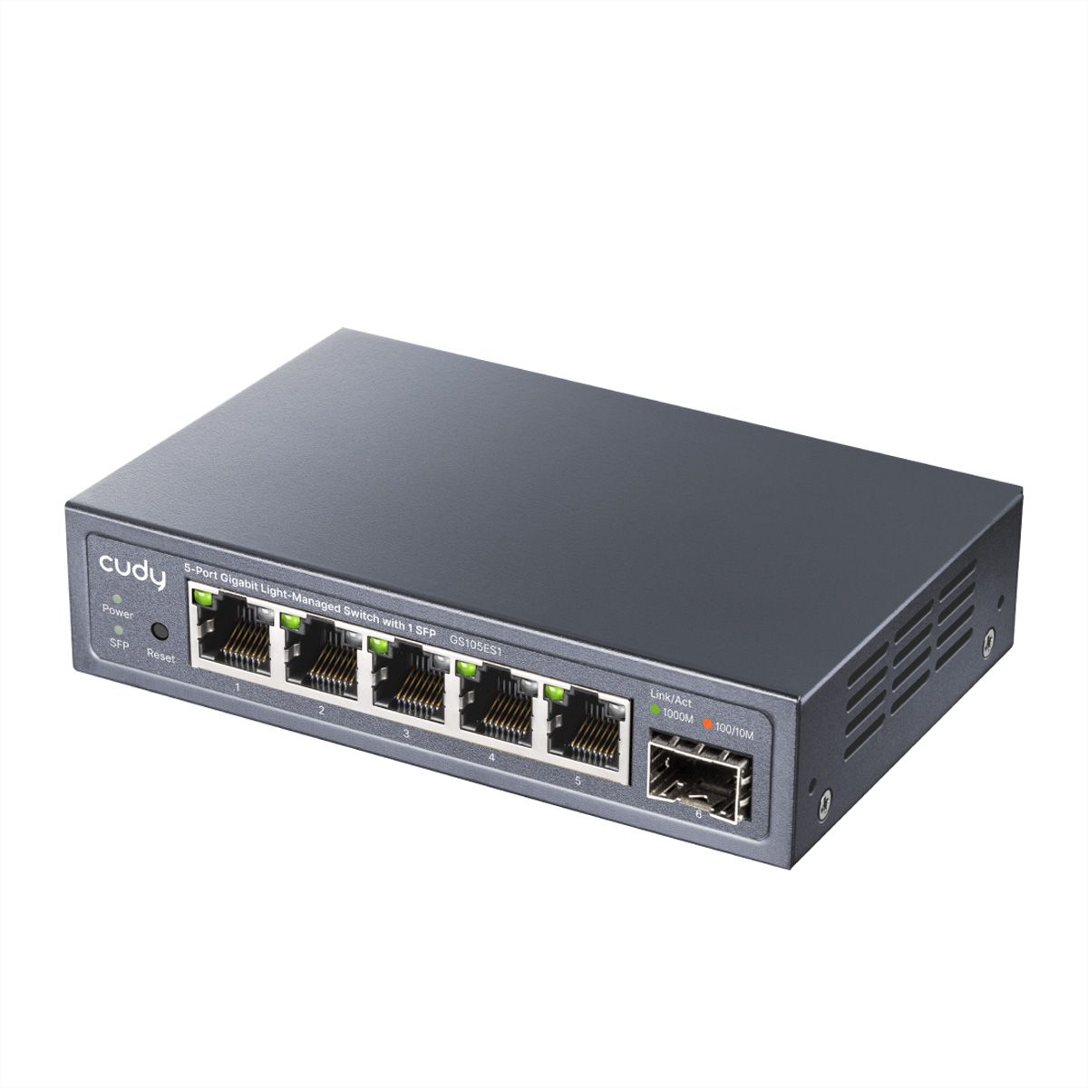 CUDY GS105ES1 Switch Gigabit 5 ports Light Managed avec 1 SFP