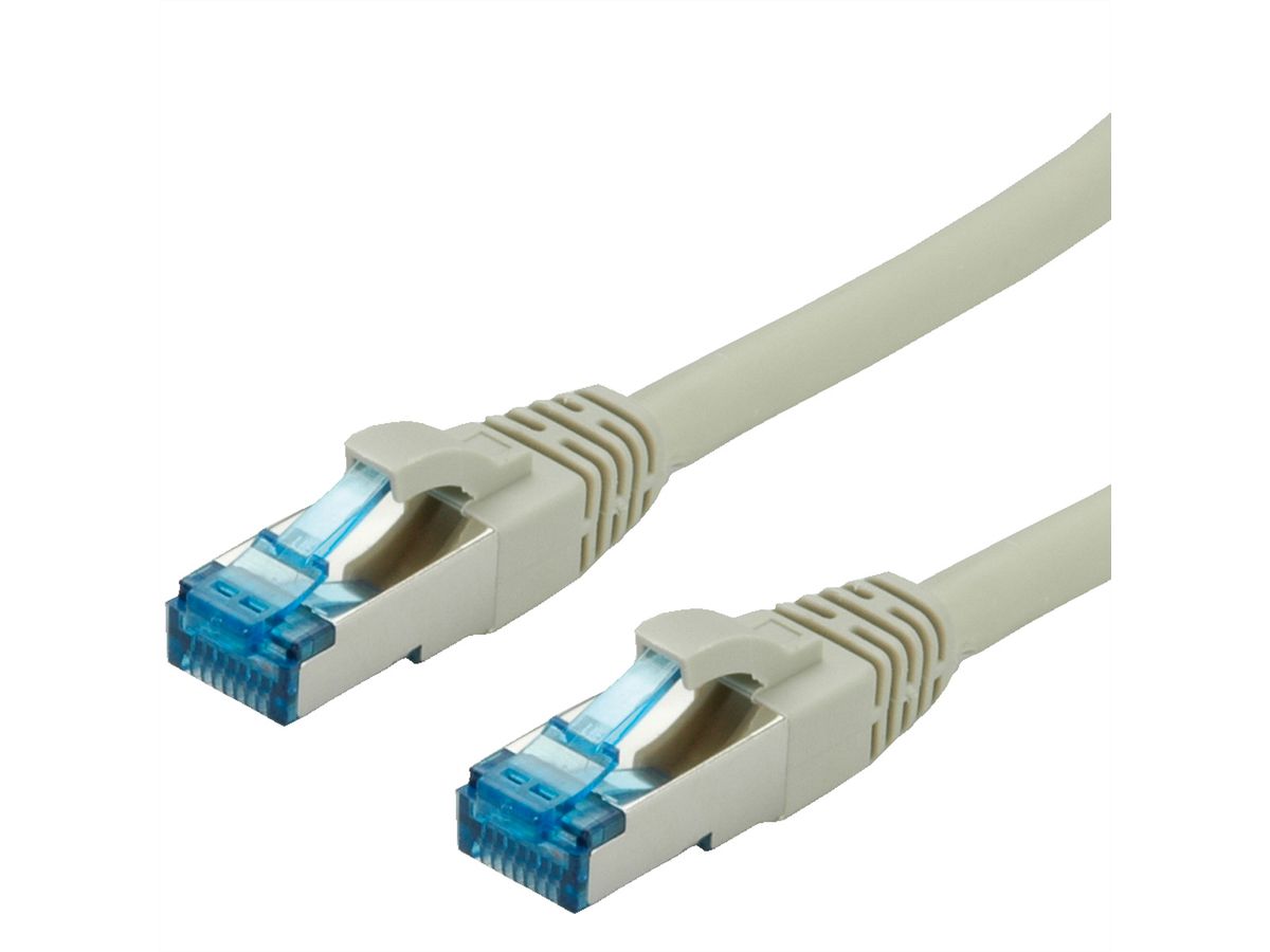 Cordon VALUE Cat.6A (Classe EA) / 10 Gigabit S/FTP, LSOH, gris, 15 m